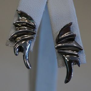 Sterling Silver (.925) Dragon's Wing Earrings